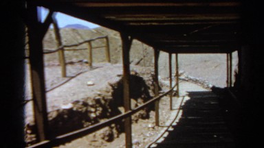 1966: wooden railing separates roofed structure form hauling vehicle CALIFORNIA