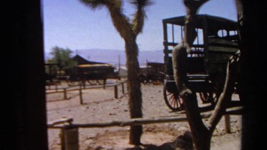 1966: old western town recreation wagon stopover tiny town CALIFORNIA