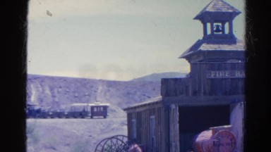 1966: old western style fire hall fireman engine public service CALIFORNIA