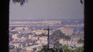 1966: beautiful view of an ocean inlet and harbor CALIFORNIA