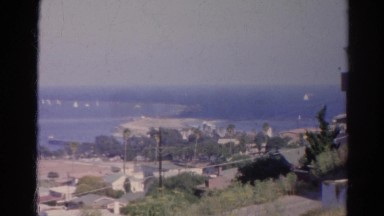 1966: sea with lot of yachts and an airplane flies over it CALIFORNIA