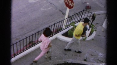 1966: people are walking down the hill CALIFORNIA