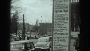 1951: City with Tall Buildings Along Coastal Area Austria