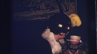 1973: drunk women dressed halloween as 1920s flapper floozy character LYNBROOK