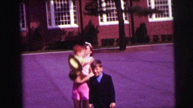 1974: children are seen having fun in garden area LYNBROOK, NEW YORK