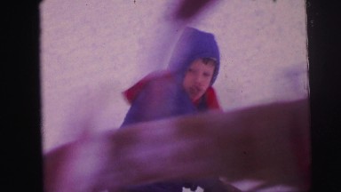1974: snow playing is seen LYNBROOK, NEW YORK