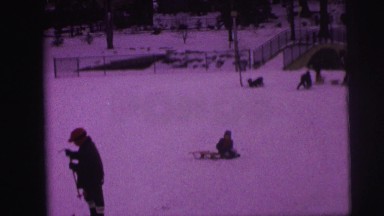 1974: kids playing in the snow LYNBROOK, NEW YORK