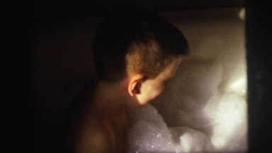1974: two funny naked boys playing with froth in the bathtub LYNBROOK, NEW YORK