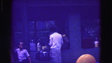 1971: big family doing housework and cooking on traditional way OMAHA, NEBRASKA
