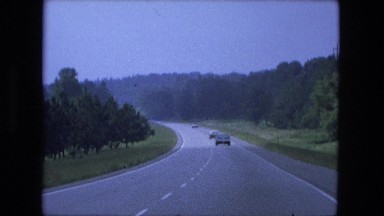 1976: Highway Driving Out of Fort Wayne, Indiana, Into Green Forest Rural Area