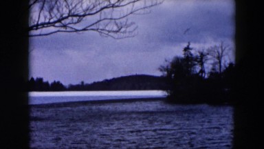 1957: beautiful view of partially frozen lake from the shoreline HICKSVILLE