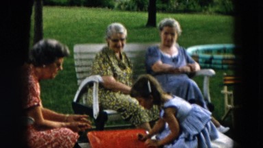 1957: spending family time outdoor HICKSVILLE, NEW YORK