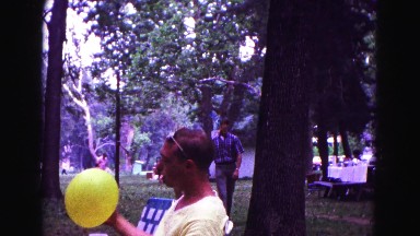 1971: picnic in forest area is seen OMAHA, NEBRASKA