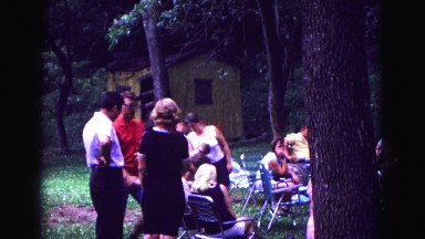 1971: picnic in forest area is seen OMAHA, NEBRASKA