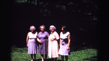 1971: women are seen in beautiful dresses OMAHA, NEBRASKA
