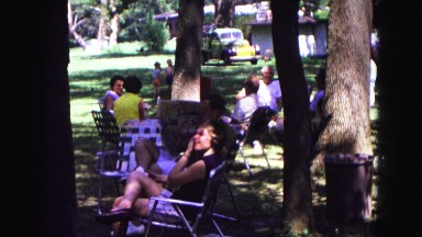 1971: picnic in forest area is seen OMAHA, NEBRASKA