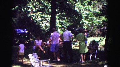 1971: family reunion outdoors OMAHA, NEBRASKA