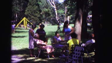 1971: picnic in forest area is seen OMAHA, NEBRASKA
