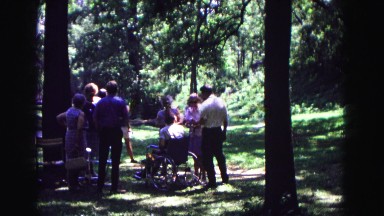 1971: picnic in forest area is seen OMAHA, NEBRASKA