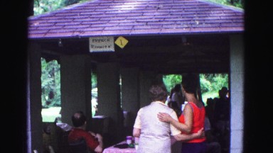 1971: picnic in forest area is seen OMAHA, NEBRASKA