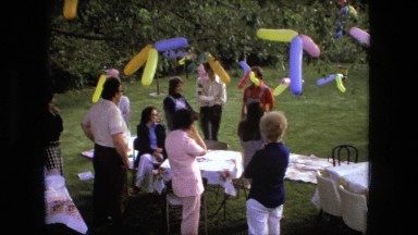 1974: picnic in garden area is seen FORT WAYNE, INDIANA