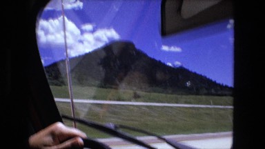1974: driving nirvana down the highway on scenic roads clouds and sunshine