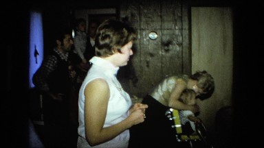 1974: an indoor family party is seen FORT WAYNE, INDIANA