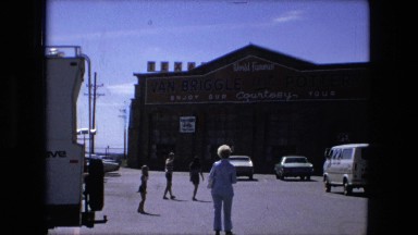 1974: walking toward the pottery and parking lot FORT WAYNE, INDIANA