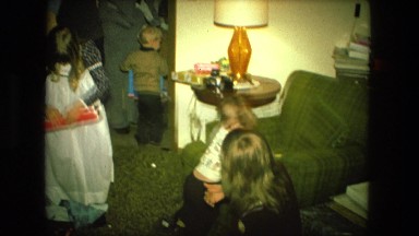 1974: an indoor family party is seen FORT WAYNE, INDIANA