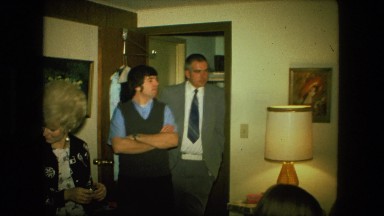 1974: an indoor family party is seen FORT WAYNE, INDIANA