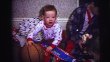 1973: kids with their new toys on christmas morning. LYNBROOK, NEW YORK