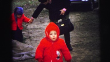 1973: two brothers wearing funny coats on pretty cold afternoon LYNBROOK