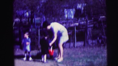1973: family is seen going on trip with small child LYNBROOK, NEW YORK