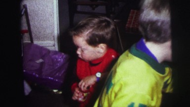 1973: two boys running around and playing with their toys LYNBROOK, NEW YORK
