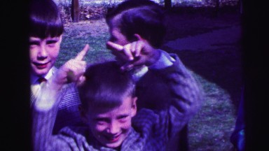 1973: children are seen having fun in garden area LYNBROOK, NEW YORK