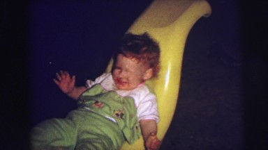 1973: little boy in the playground LYNBROOK, NEW YORK