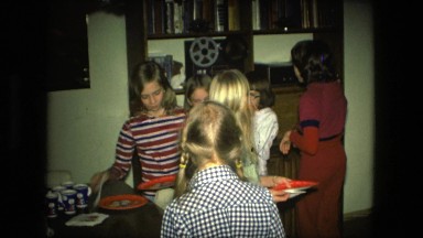 1974: teenage girls birthday party indoor gathering event FORT WAYNE, INDIANA