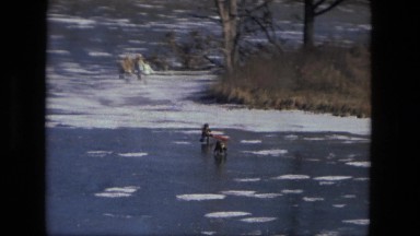 1974: snow playing is seen FORT WAYNE, INDIANA