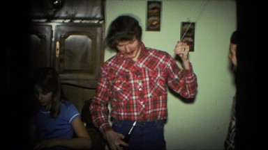 1974: an indoor family party is seen FORT WAYNE, INDIANA
