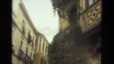 1978: people shopping buildings downtown european style urban cityscape