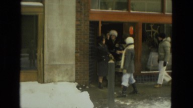 1978: stylish fashion cold weather warm clothes outside retail store business