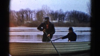 1960: Boat Glides Across Wauconda Lake, Illinois