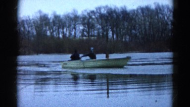1960: boat is seen WAUCONDA, ILLINOIS