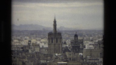 1978: Downtown City with Old European Architecture in Italy