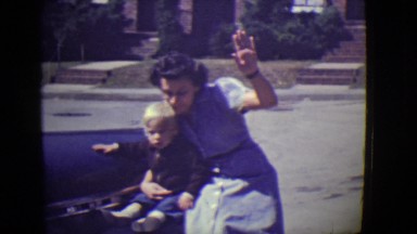 1946: mom and sons are saying hi DETROIT, MICHIGAN