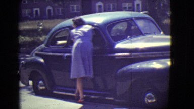 1946: car is seen DETROIT, MICHIGAN