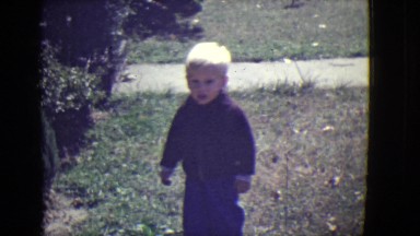 1946: small girl is seen happy and walking DETROIT, MICHIGAN
