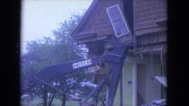 1965: construction area beside mud WAUPACA, WISCONSIN