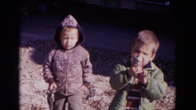 1967: Kid Brothers Playing with Toy Guns in Lincoln, Nebraska