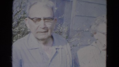 1967: grandparents next to the house LINCOLN, NEBRASKA